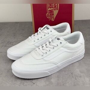 Vans Mens Brooklyn Ls Canvas Trainers All White New In Box Size 11 Skate
